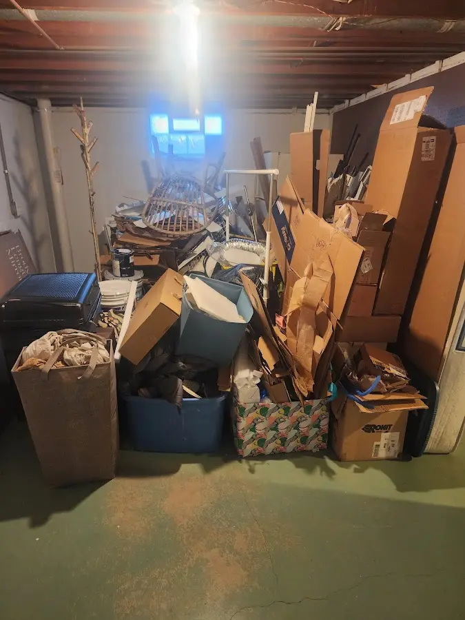 Roll-off dumpster container at job site for 15 Yard Dumpster Rental in Watford City